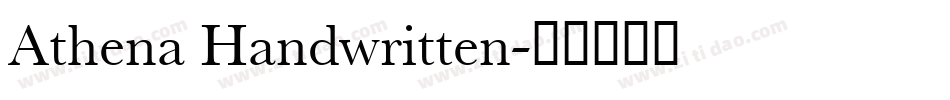 Athena Handwritten字体转换